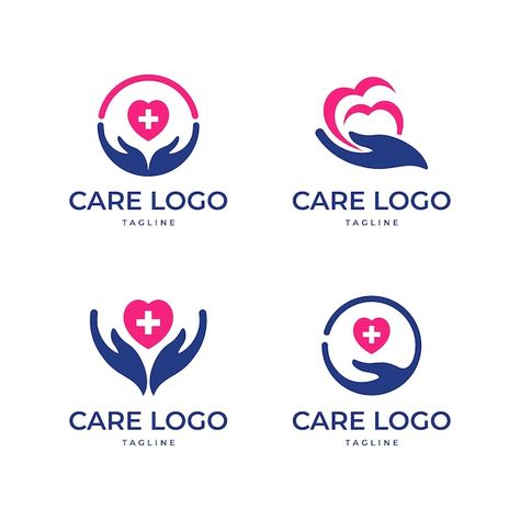 Vector set of medical health care logo v... | Premium Vector #Freepik #vector #medical-cross #pharmacy-logo #logo-illustration #help-logo Health Care Logo Design, Health Care Logo, Medical Health Care, Healthcare Logo, Vector Logo, Vector Design, Design Template, Health Care, Medical