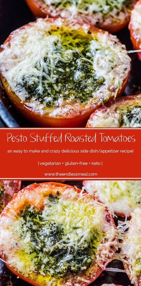 Stuffed Tomatoes, Vegetarian Sides, Low Carb Side Dishes, Keto Side Dishes, Vegetarian Keto, Tomato Recipes, Save For Later, Delicious Vegetarian, Vegetarian Recipes Healthy