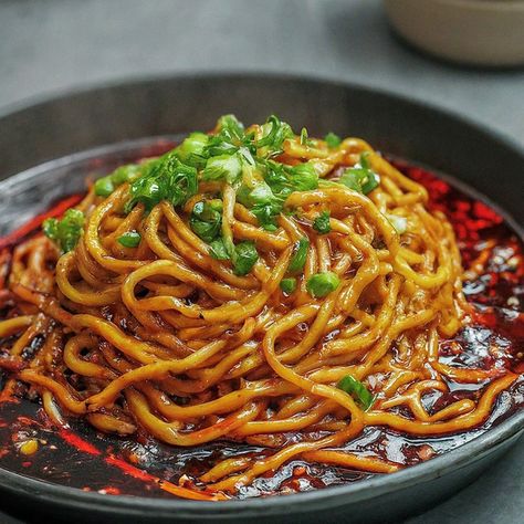 Sizzling Chili Oil Noodles Recipe - Instacart Chili Oil Noodles Recipe, Chili Oil Noodles, Oil Noodles, Sichuan Food, Chinese Cooking Recipes, Noodles Recipe, Spicy Food, Chili Oil, Chinese Cooking