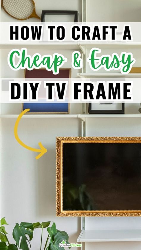 Learn how to craft a cheap and easy DIY TV frame with our step-by-step guide. Perfect for flat-screen TVs, this DIY project lets you build a stylish frame to enhance your viewing experience. Whether it’s a TV frame on a wall, stand, fireplace, or table, our ideas fit all settings. Discover how to make a frame for your TV, including Samsung frame TVs. From a simple frame around your TV on the wall to creating a picture frame TV in your bedroom or living room, we cover it all. Tv Frame Ideas, Frame Around Tv, Diy Tv Frame, Build A Picture Frame, Above Fireplace Ideas, Picture Frame Tv, Tv Above Fireplace, Tv Over Fireplace, Making Picture Frames