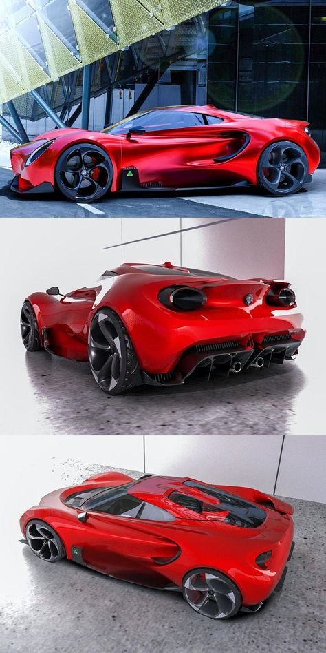 Alfa Romeo Sports Car, Alfa Romeo Concept, Alpha Romeo, Alfa Romeo 4c, Alfa Romeo Spider, Fast Sports Cars, Alfa Romeo Cars, Tesla Car, Exotic Sports Cars