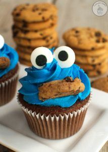 Cupcake Recipes For Kids, Cookie Monster Cupcakes, Easy Cupcake Recipes, Kid Cupcakes, Monster Cupcakes, Cute Cupcake, Cupcakes Decorados, Diy Cupcakes, Cute Baking