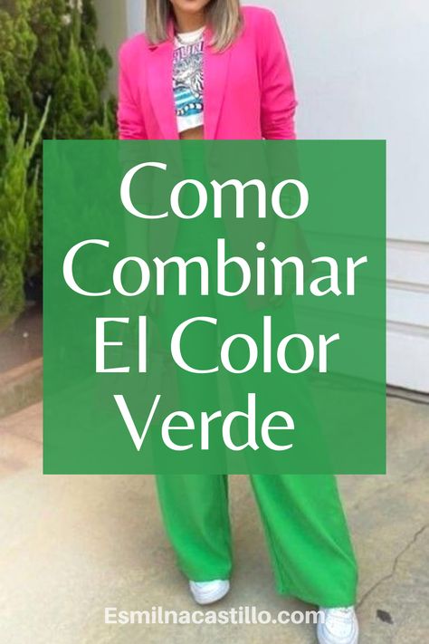 Outfit Verde Y Blanco, Green Pantalon Outfit, Outfit Con Verde, Outfits Con Verde, Outfits Con Color Verde, Green And Grey Outfit, Outfit Pantalon Verde, Outfits Verdes, Outfits Pantalon Verde