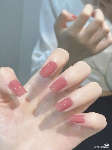 Classy Simple Nails Natural Looks, Elegant Touch Nails, Female Anime Characters, Boho Nails, Hello Nails, Asian Nails, Beauty Nails Design, Simple Gel Nails, Blush Nails