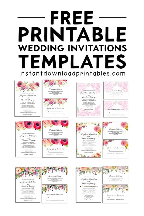 Wedding Printables Free Templates, Canva Wedding Invitation Templates, Wedding Templates Printable Free, Simple Wedding Invitation Cards, Wedding Invitations Templates Free, Invitations Wedding Template, Wedding Invitations Templates Design, Free Wedding Samples, Free Printable Wedding Invitation Templates