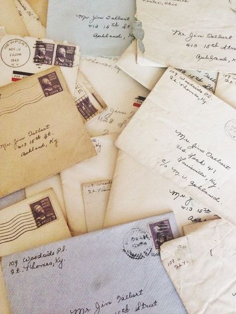 I recently inherited some old family books. My Aunt who knows I run a little… Undangan Diy, Old Letters, You've Got Mail, Handwritten Letters, Wallpaper Vintage, Lost Art, Old Love, Mail Art, Letter Writing