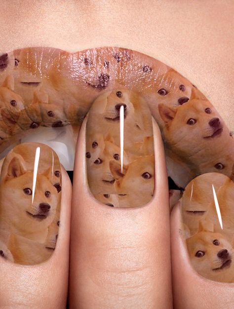 These dogs nailed it! Imagine getting choked out by these puppies ;) Cursed Nails, Dog Nail Art, Unghie Nail Art, Nice Lips, Trendy Nail Art Designs, Lipstick Art, Animal Nails, Her Nails, Crazy Nails