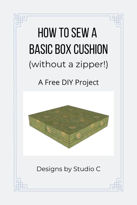 How To Make A Cushion Cover Simple, Box Cushion With Velcro Closure, Box Corner Cushion Cover, Sew Box Cushion Cover, Simple Cushion Covers, How To Sew A Box Cushion Cover, Sewing Box Cushion Covers, Diy Box Cushion Cover Without Zipper, Box Cushions Diy How To Make