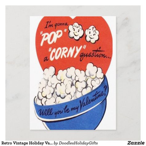 Popcorn And Movie, Corny Valentines, Retro Popcorn, Popcorn Valentine, Movie Night Birthday, Night Birthday Party, Valentine Notes, Movie Night Birthday Party, Best Valentine's Day Gifts