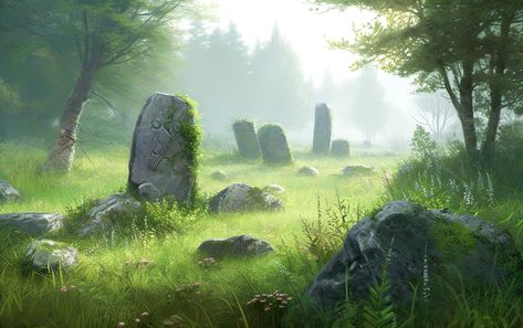 #fantasy #landscape# runestones #ancient #grass #field #conceptart #ai Fantasy Field Art, Fantasy Grassland Art, Grassland Concept Art, Fantasy Meadow Landscape, Fantasy Grassland Landscape, Training Field Fantasy Art, Fantasy Plains Landscape, Fantasy Field Landscape, Fantasy Prairie