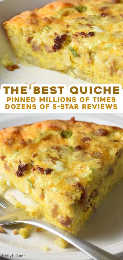 Quiche With Sausage, Quiche With Hashbrown Crust, Best Quiche, Breakfast Quiche Recipes, Quiche Recipes Easy, Shredded Potatoes, Breakfast Quiche, Quiche Recipe, Cheese Burger