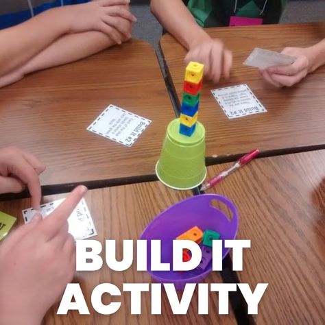 Build It Activity | Math = Love School Team Building, Secondary Math Classroom, Free Printable Puzzles, First Day Activities, Team Building Games, Fun Brain, Secondary Math, Building Activities, Printable Puzzles