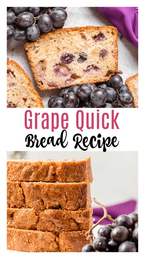 Leftover Grapes Recipe, Recipes Using Grapes, What To Do With Grapes, Grape Muffin Recipes, Grape Bread Recipes, Recipes With Grapes, Types Of Grapes, Grape Bread, Lace Cookies Recipe