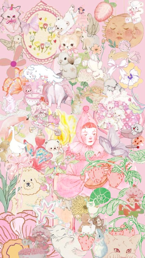 Pink dreams #coquette #collage #pink #pastel #aesthetic #vibes #wallpaper #art #dreamy #bunny #cute Coquette Collage, Vibes Wallpaper, Aesthetic Vibes, Wallpaper Art, Pink Pastel, Pastel Aesthetic, Pastel, Collage, Pink