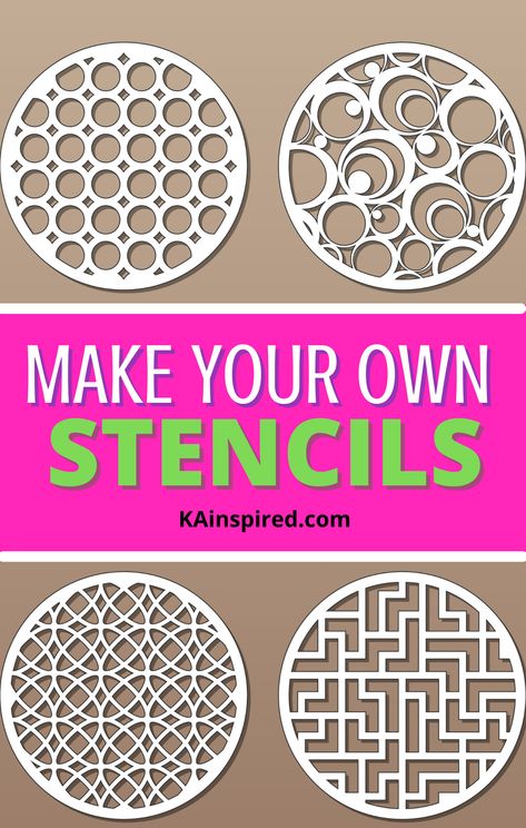 DIY STENCILS Background Stencils Patterns, Stencil Making Diy, Diy Cookie Stencils With Cricut, Cricut Stencil Ideas, Art Stencils Templates, Cookie Stencils Cricut, Svg Stencils Free, How To Make A Stencil Diy, Drawing Stencils Design