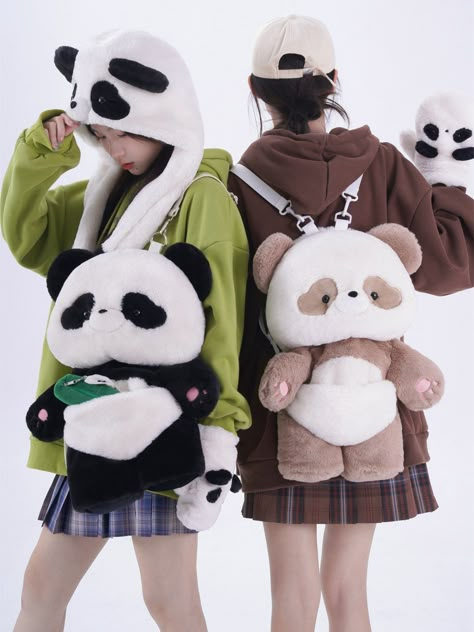 Cute Panda Outfits, Cute Panda Pfp, Panda Backpack, Panda Plush, Cute Mini Backpacks, Kawaii Bags, Cool Gifts For Teens, Happy Birthday Video, Tas Fashion