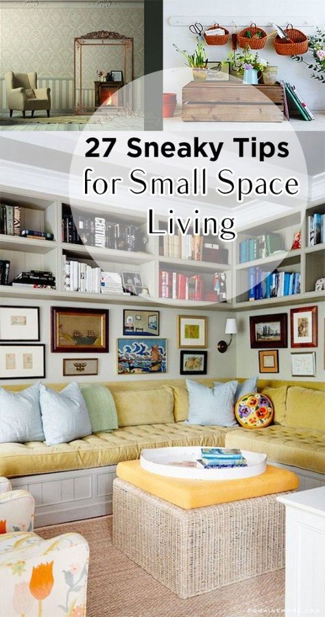 Pin Organization, Living Small Space, Small Space Living Hacks, Living Small, Hemma Diy, Living Room Organization, Small Room Design, Design Apartment, Tiny Spaces