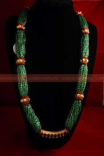 Naugedi tilhari Tilhari Design, Nepalese Jewelry, Nepal Jewelry, Nepali Jewelry, Simple Beaded Necklaces, Antique Gold Jewelry Indian, Gold Chain Design, Jewelry Set Design, Beaded Necklace Designs