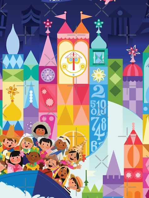 Disneyland Illustration, Kidcore Nostalgia, Small World Disneyland, Mary Blair Art, Joey Chou, Its A Small World, Diy Christmas Snowflakes, Childhood Love, It’s A Small World