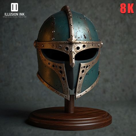 330 Medieval Helmet Reference Photos | 8K,  on ArtStation at https://www.artstation.com/artwork/elAgJX Medevil Helmet, Medieval Helmet Design, Dnd Helmet, Fantasy Helmet Design, Helmet Reference, Helmet Fantasy, Fantasy Helmet, Space Dnd, Helmet Medieval