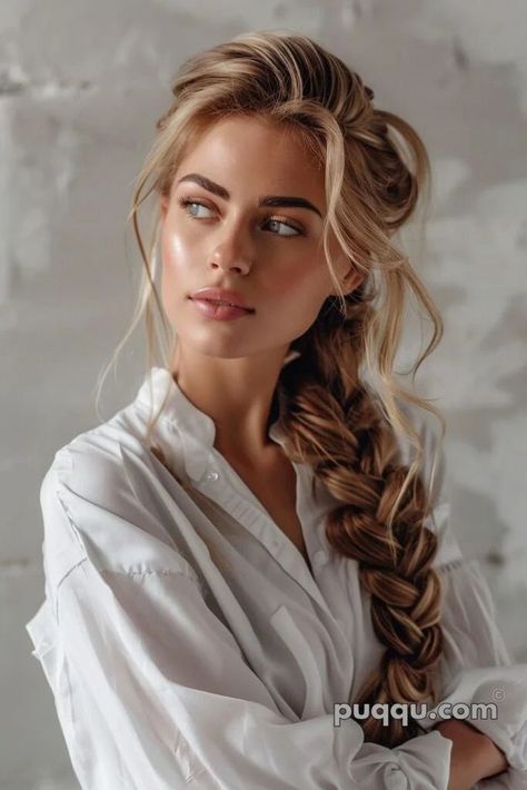 Fishtails Hairstyle, Fishtail Pony, How To Fishtail, Side Plait, Messy Fishtail, Braid Crown, Braids Step By Step, Fishtail Braid Hairstyles, Goth Hair