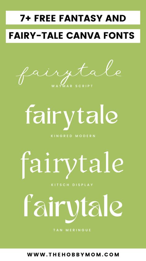 9 Free Fantasy Fonts on Canva You Can Use Right Now - The Hobby Mom Princess Font, Font Canva Lettering, Best Cursive Fonts, Appeal Letter, Whimsical Logo, Fantasy Logo, Hipster Fonts, Keyword Elements Canva, Canva Fonts