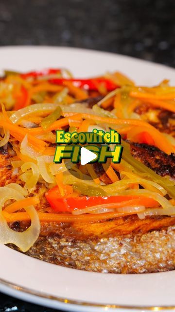 Maxwell | 🏴󠁧󠁢󠁥󠁮󠁧󠁿🇯🇲 on Instagram: "Jamaican Escovitch Fish, a worthy Champion 🇯🇲🏆  All full recipes can be found at maxillicious.com or click the link in my bio 🔥  . . . . . . . . .  #jamaica #jamaicanfood #jamaicancuisine #salmon #salmonrecipes #friedfish #deepfried #escovitchfish #reels #food #recipes #fishrecipes" Jamaican Fish Escovitch, Steam Fish Recipe Jamaican, Escovitch Fish Jamaica Recipe, Jamaican Escovitch Fish, Escovitch Fish, Steamed Fish Recipes, Jamaica Food, Jamaican Cuisine, Jamaican Food