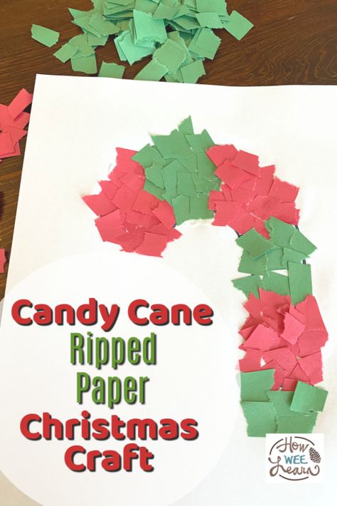 Make some ripped paper candy cane Christmas crafts today! These easy Christmas crafts are so much fun for kids to make and great to make with siblings and as a whole family. Grab out the red and green construction paper, rip it up into small pieces and glue it onto a candy cane shape. Nice and easy! Click through to read all of the instructions and to see 4 other paper Christmas crafts as well. Playgroup Themes, Paper Christmas Crafts, Candy Cane Craft, Christmas Art For Kids, Candy Cane Crafts, December Crafts, Ripped Paper, Construction Paper Crafts, Christmas Crafts For Toddlers