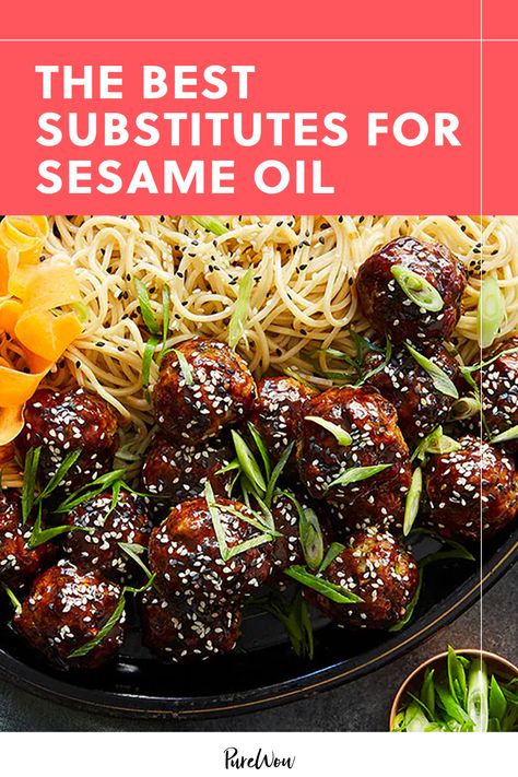 Sesame Oil Substitute, Substitute For Sesame Oil, Recipes Substitutions, Cooking With Sesame Oil, Soy Sauce Substitute, Oil Substitute, Food Substitutions, Sous Vide Cooking, Cooking Hacks