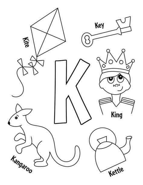 FREE Letter K Worksheets for Preschool ⋆ The Hollydog Blog K Is For Craft, K Is For, Letter K Worksheets For Preschoolers, Letter K Crafts For Preschoolers, Letter K Activities For Preschool, Letter K Coloring Page, Letter K Worksheet, K Coloring Pages, Letter K Worksheets