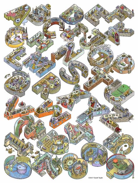 Alphabet City, Literally Alphabet City, Isometric Art, Art News, Creative Lettering, City Print, Visual Storytelling, Ad Art, City Prints, The Alphabet