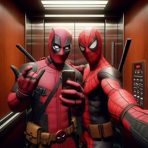 Venom And Deadpool, Deadpool And Spiderman Wallpaper, Deadpool Selfie, Spiderman Y Deadpool, Spiderman Selfie, Deadpool And Venom, Spiderman X Venom, Venom And Spiderman, Spiderman And Deadpool