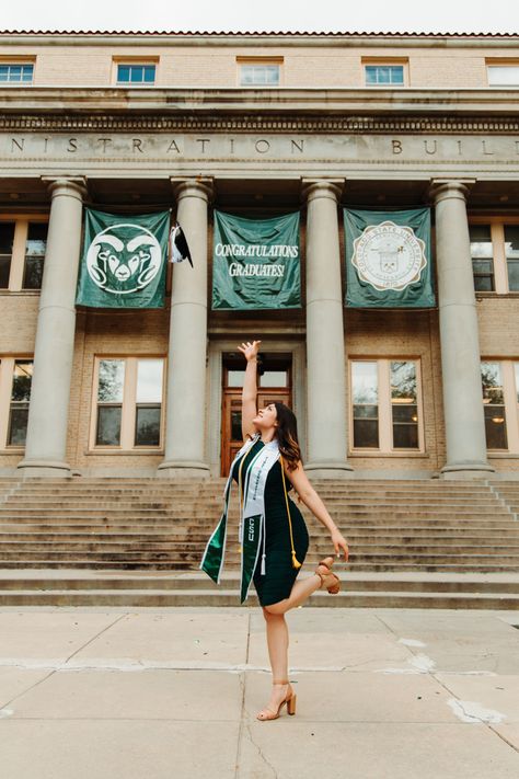 Colorado State University Aesthetic, College Senior Pictures, Grad Cap Designs, Graduation 2024, University Graduation, Colorado State University, College Senior, Dream College, Cap Designs