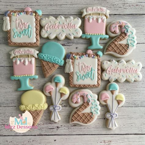 Excited to share this item from my #etsy shop: Two Sweet 2nd Birthday Ice Cream Birthday Cookies Sweet One Decorated Cookies, 2 Sweet Birthday Cookies, 2 Sweet Cookies, Ice Cream Birthday Cookies, Two Sweet Cookies Birthday, Ice Cream Theme Cookies, Two Sweet Birthday Cookies, Ice Cream Cookies Decorated, Cute Cookie Designs