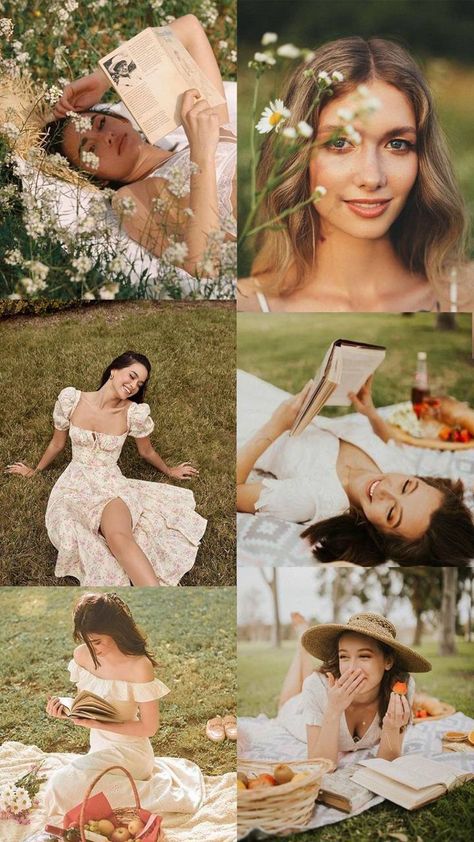 Themed Portraits Photography, Nature Poses Photoshoot Women, Girly Photoshoot Ideas, Single Photoshoot Ideas, Creative Shoot Ideas, Mama Photoshoot, Bloom Photoshoot, Cottagecore Photography, Girly Picnic