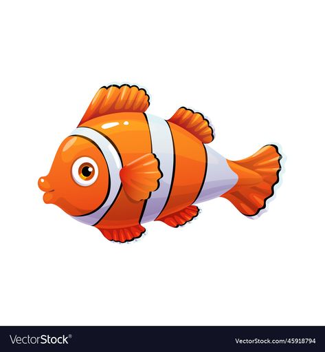 Fish Cartoon Images, Animale Marine, Cartoon Clown, Background Cute, Clown Fish, Big Picture, Transparent Png, Png Images, White Background