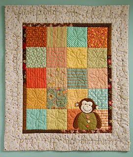 One Little Monkey baby quilt ... Monkey Quilt, Quilting Applique, Childrens Quilts, Baby Quilt Patterns, Baby Boy Quilts, Animal Quilts, Quilt Baby, Boy Quilts, Little Monkeys