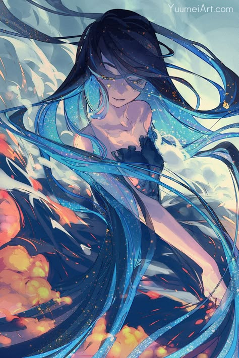 ArtStation - Star Fall Yuumei Art, Arte Peculiar, Bel Art, Art Mignon, 캐릭터 드로잉, Arte Inspo, Art Et Illustration, 판타지 아트, Art Anime