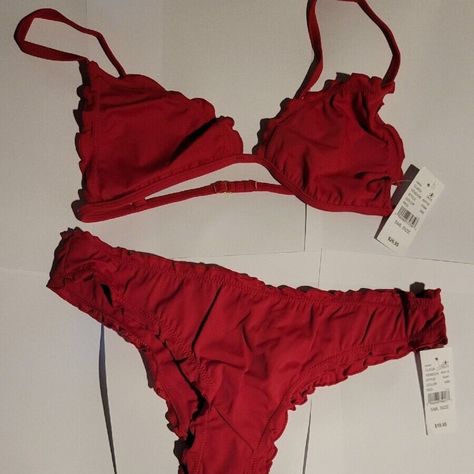 Bidding On One Red Bikini Red Bikinis For Women Aesthetic, Red Swimsuit, Poshmark Finds, Swim Suits, School Fits, Cute Fits, Fit Inspo, Christmas List, Shopping List