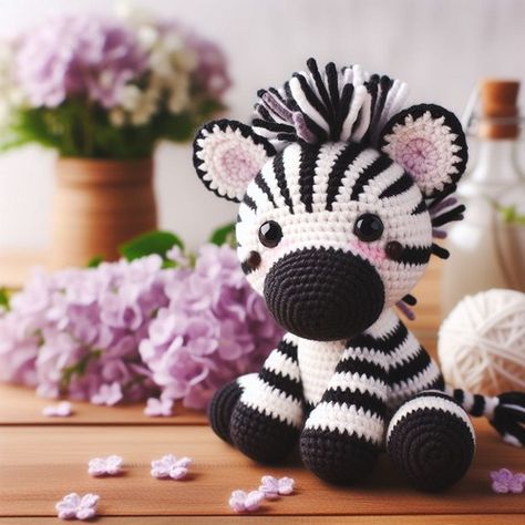 Free Zebra Crochet Pattern, Crochet Zebra Pattern Free Amigurumi, Zebra Crochet Pattern Free, Crochet Zebra Pattern Free, Crochet Zebra Pattern, Crochet Totoro, Crochet Zebra, Crochet Sea Creatures, Crochet Pig