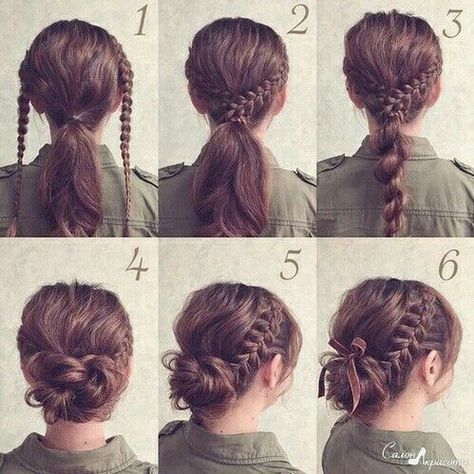 Lazy Hairstyles, Fesyen Rambut, Vlasové Trendy, Hair Hoco, Peinados Fáciles Para Cabello Corto, Work Hairstyles, Braided Hairstyles Updo, Penteado Cabelo Curto, Hoco Hair