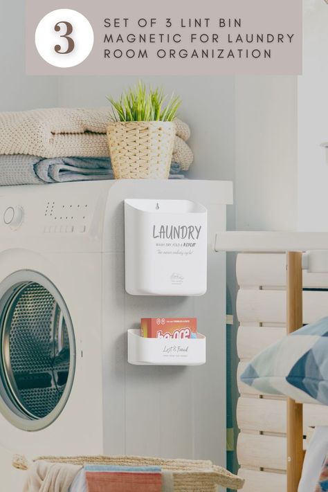 laundry room organization, laundry lint organization, laundry room decor Dryer Sheet Holder, Lint Bin, Dryer Sheet, Farmhouse Laundry Room, Wash Dry Fold, Washing Laundry, Dryer Sheets, Family Organizer, Laundry Room Organization