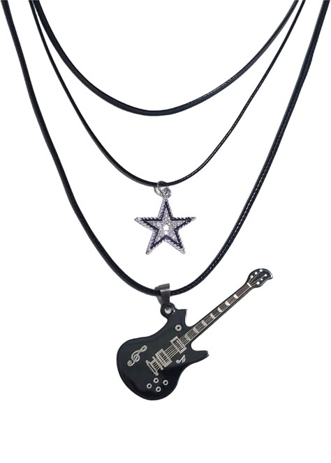 PRICES MAY VARY. 【Package】 Contains 2 Pcs Y2K necklaces with fashionable look. 【Material】 Made of alloy and stone material,sturdy and durable, can be weared for a long time. 【Perfect Gift】 This guitar star necklace is the best gift for collegues, mothers, daughters, wives, and friends. 【Occasions】 Y2K jewelry are suitable for Birthday, Wedding, Anniversary, Valentine's day, Halloween,Christmas' Day, Mother's day, Graduation,daily wear and other some special occasions. 【Customer Service】 Your mes Rock Star Accessories, Y2k Star Fashion, Y2k Grunge Jewelry, Genderfluid Jewelry, Grunge Gifts Ideas, Grunge Wishlist, Tomboy Jewelry, Grunge Things, Y2k Necklaces