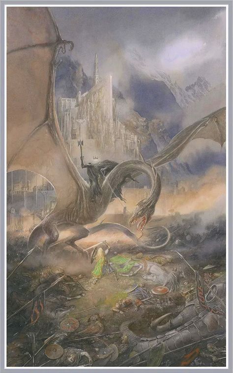 Alan Lee Art, Tolkien Artwork, Lord Of Rings, Tolkien Illustration, Witch King Of Angmar, Lord Of The Rings Tattoo, Alan Lee, Arte Occulta, John Howe