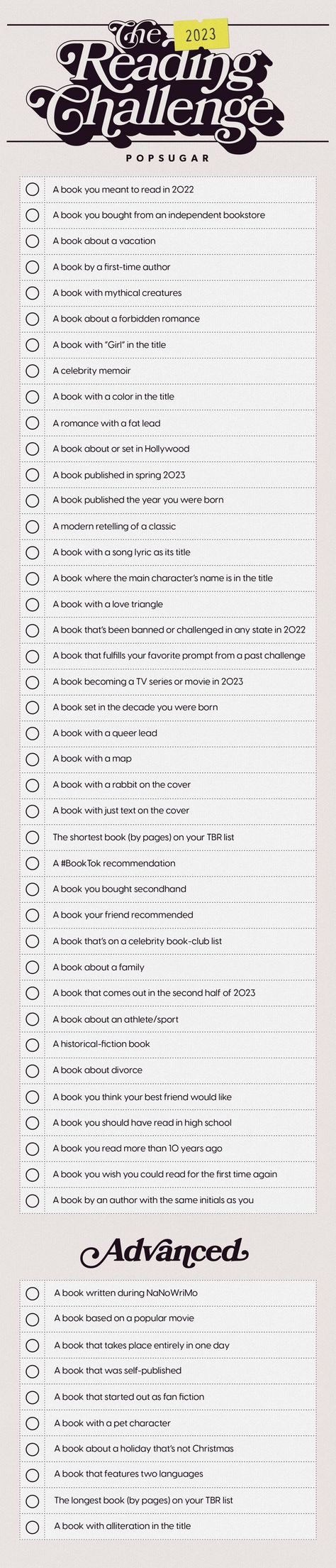 The wait is officially over! Our 2023 POPSUGAR Reading Challenge is here. Popsugar Reading Challenge, Reading Prompts, What If I Fail, Starting My Own Business, Book Club List, Celebrity Books, Long Books, My Own Business, Reading Goals