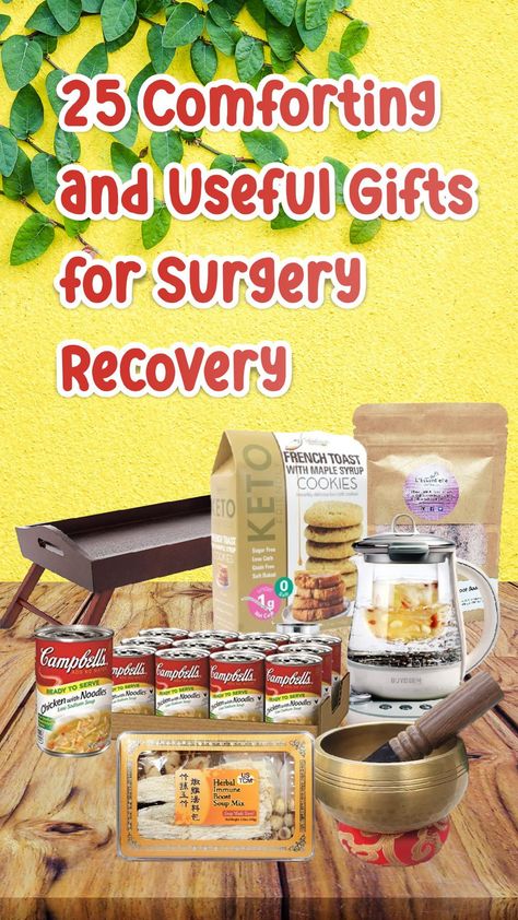 We have prepared 25 comforting and useful gifts for surgery recovery that work for family, best-friends, colleagues, or the other relatives. Our recommendation can help you in order to make the decision of what you’ll give to post-surgery patients. #christmasideas #giftideas #thebestgift #christmasgiftideas #usefulgifts #christmasgift #gifts #giftsforchristmas #coolgifts Post Surgery Gift Basket For Women, Care Package After Surgery, After Surgery Gift Ideas, Post Surgery Gift Basket, Brain Surgery Recovery, Surgery Care Package, Post Surgery Gift, Knee Surgery Recovery, Surgery Recovery Gift