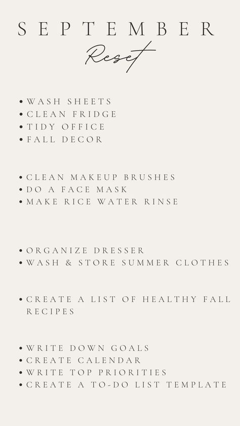 autumn cleaning and reset Reset Checklist, Fall Recipes Healthy, Greenville South Carolina, How To Clean Makeup Brushes, Get My Life Together, Journal Writing Prompts, Positive Self Affirmations, Self Care Activities, Healthy Mind