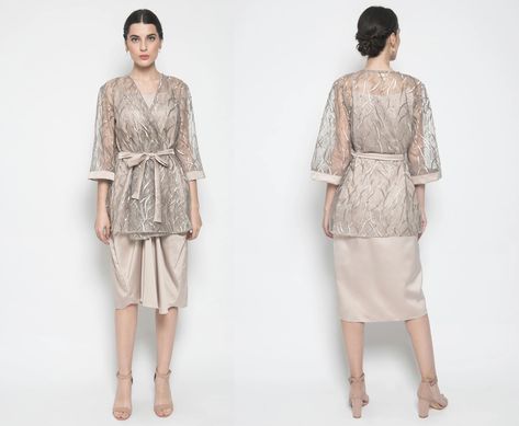 Lace Outer Dresses, Dress With Outer Outfit, Outer Brukat Muslim, Bridesmaid Dresses Brokat, Dress Brokat Modern Bridesmaid, Bridesmaid Brokat, Dress With Outer, Model Dress Batik, Brukat Dress