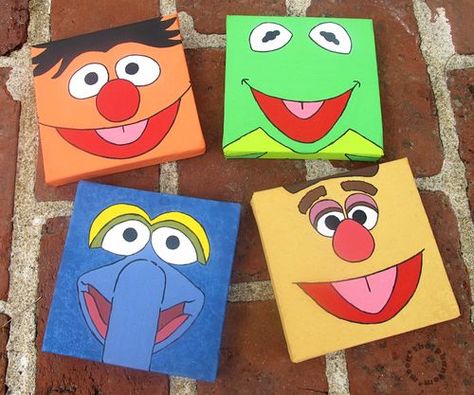 DIY Muppet Art2 Diy Muppet, Muppet Art, Muppets Party, Room Artwork, Muppet Babies, Cute App, Diy Presents, Diy Art Projects, The Phantom