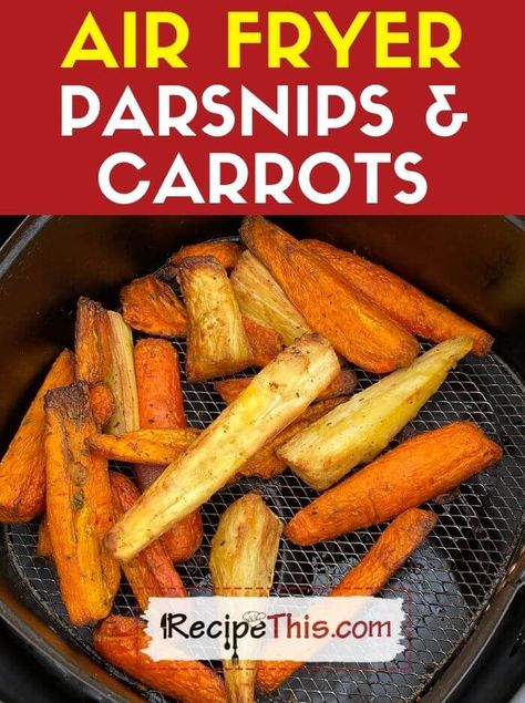 Frozen Parsnips and Carrots. How to cook frozen parsnips and carrots at home in your air fryer. Including a delicious honey glaze and perfect for getting your favourite roasted side dish on the dinner table quickly. Carrot And Parsnip Recipe, Parsnips And Carrots, Air Fryer Carrots, Carrots And Parsnips, Roasted Carrots And Parsnips, Parsnip Recipes, Air Fryer Recipes Chicken, Air Fryer Healthy, Roast Dinner